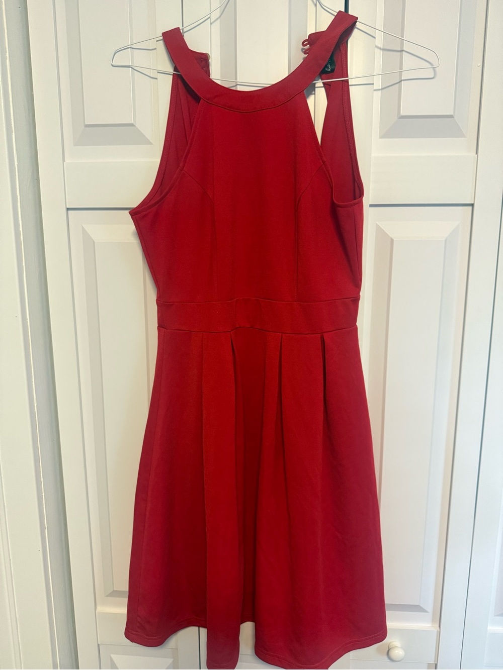 Berry dress Classic Red Sleeveless Fit-and-Flare Dress